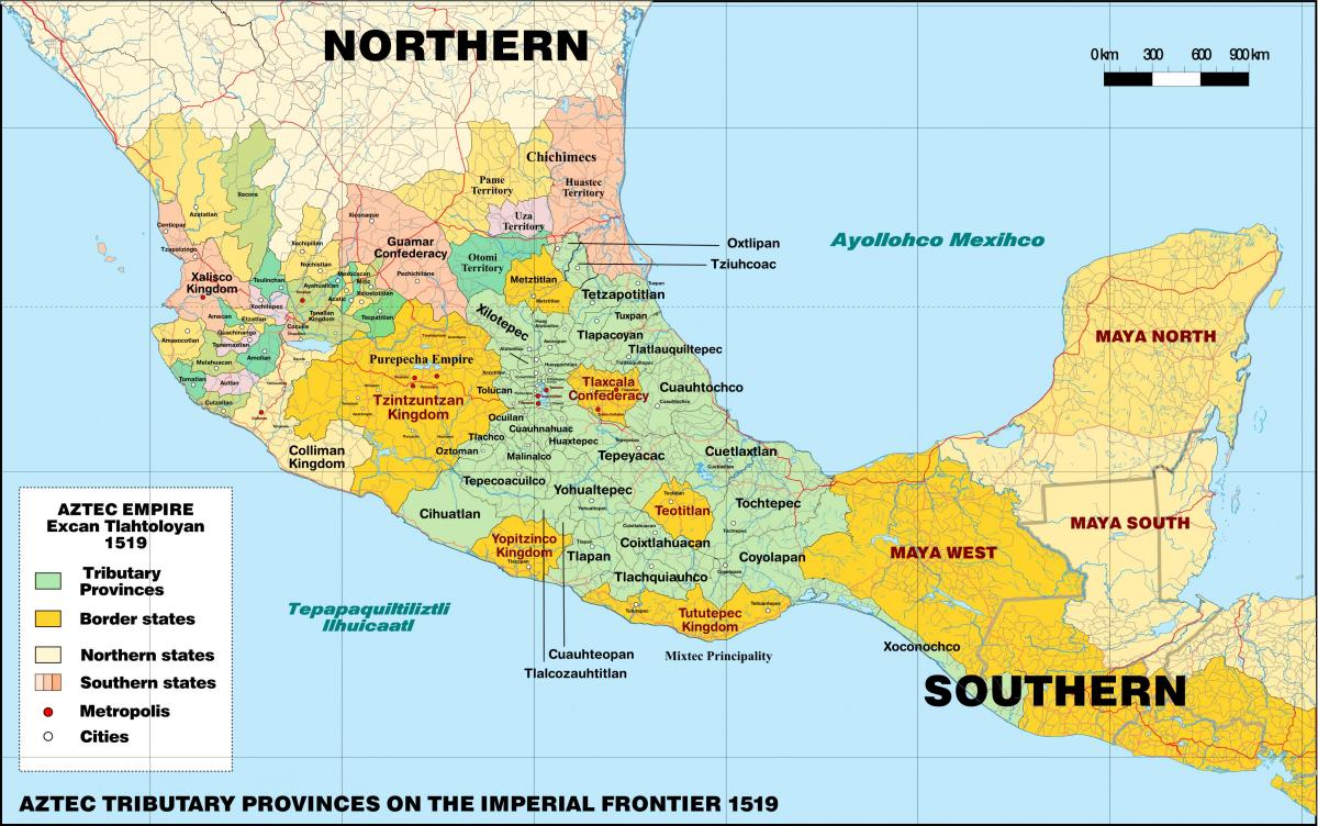 Mexico-tenochtitlan kaart