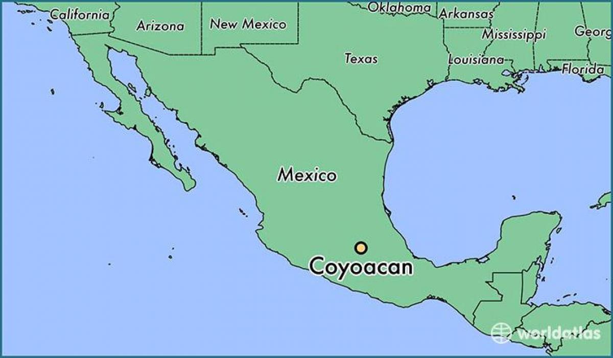 coyoacan in Mexico City kaart