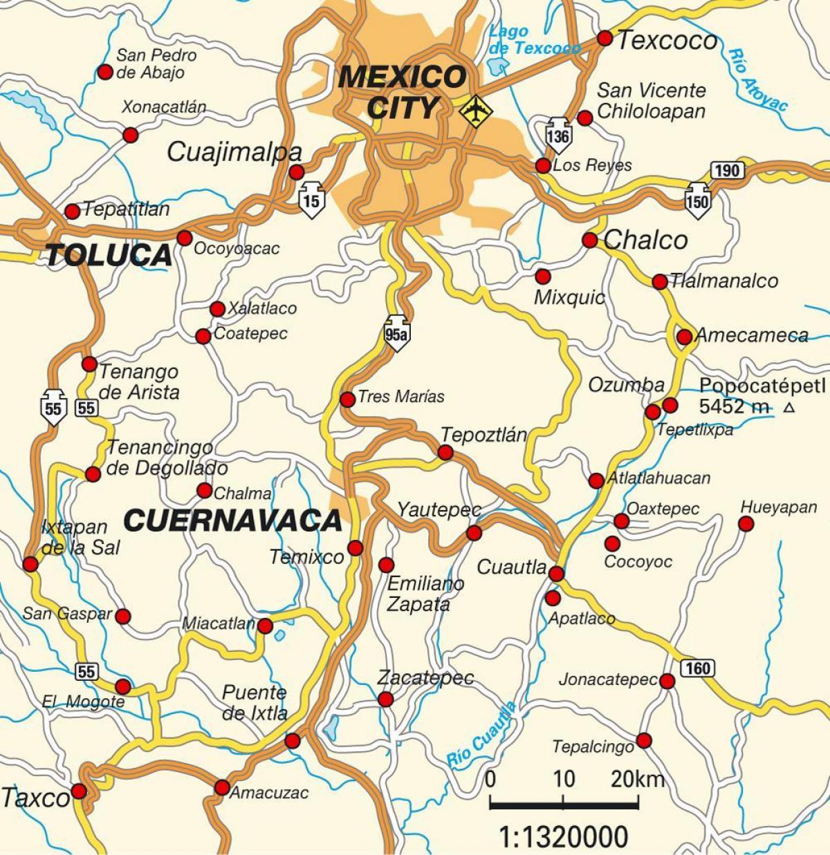 Mexico City, df kaart
