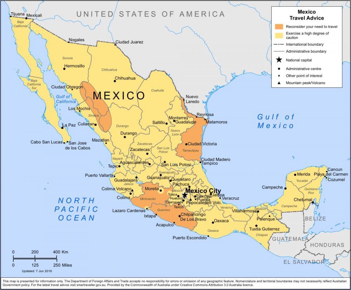 kaart van Mexico-Stad en de omliggende gebieden