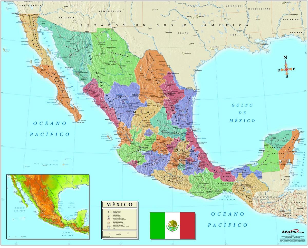 kaart van Mexico-Stad, zip code
