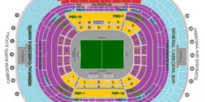 Estadio azteca zitplaatsen kaart