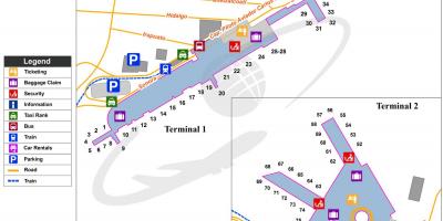 De internationale luchthaven Benito juarez kaart