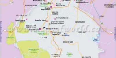 Mexico-Stad locatie op de kaart