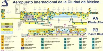 Mexico City international airport kaart
