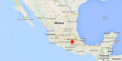 De hoofdstad van Mexico kaart