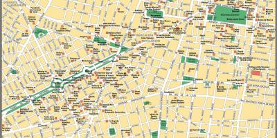 Kaart van Mexico City punten van belang