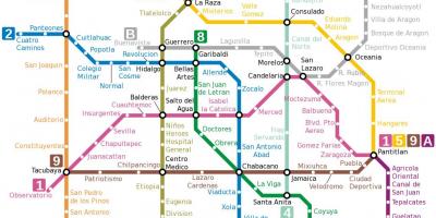 Mexico-Stad metro kaart