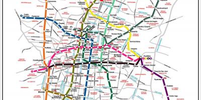 Kaart van Mexico City transit