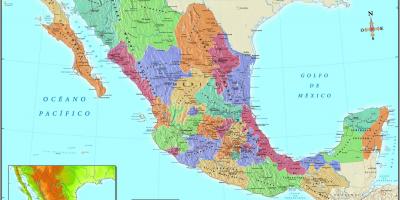 Kaart van Mexico-Stad, zip code