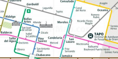 Kaart van tepito in Mexico Stad 
